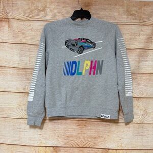 Pink Dolphin Dlphn Gray Sweatshirt Graphic Colorful Car‎ Streetware